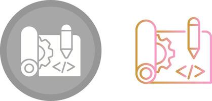 Blueprints Icon Design vector