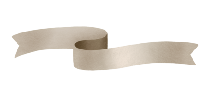 Beige Band zum das Inschrift. Dekor. Hand gezeichnet Urlaub Illustration auf isoliert Hintergrund png