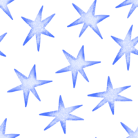 Seamless background with blue stars. Minimalistic pattern. Hand drawn holiday illustration on isolated background png