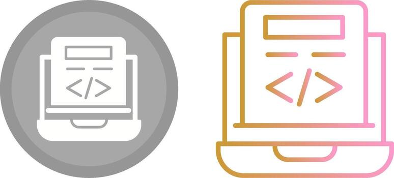 diseño de icono de codificación vector