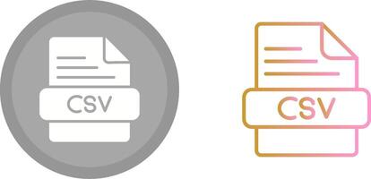 CSV Icon Design vector