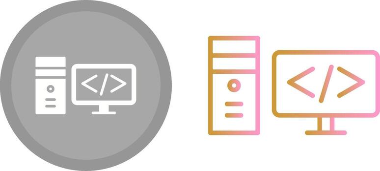 diseño de icono de codificación vector