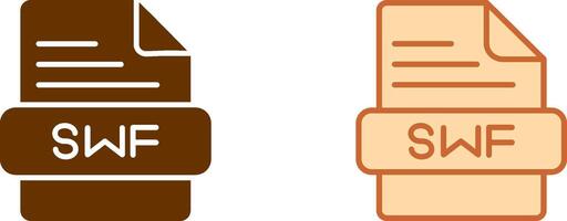 SWF Icon Design vector
