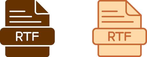 RTF Icon Design vector