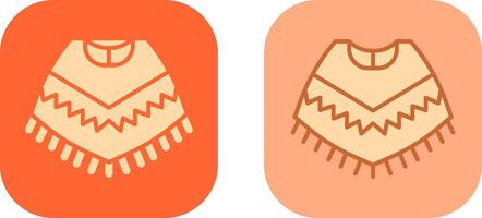 Poncho Icon Design vector