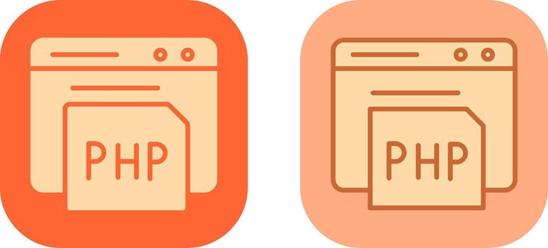 PHP Icon Design vector