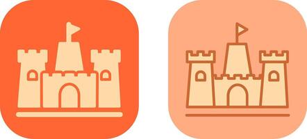 castillo de arena icono diseño vector