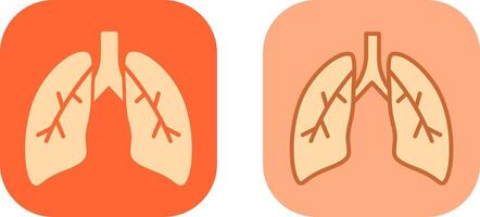 Lungs Icon Design vector