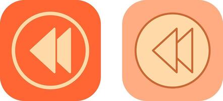 Previous Icon Design vector