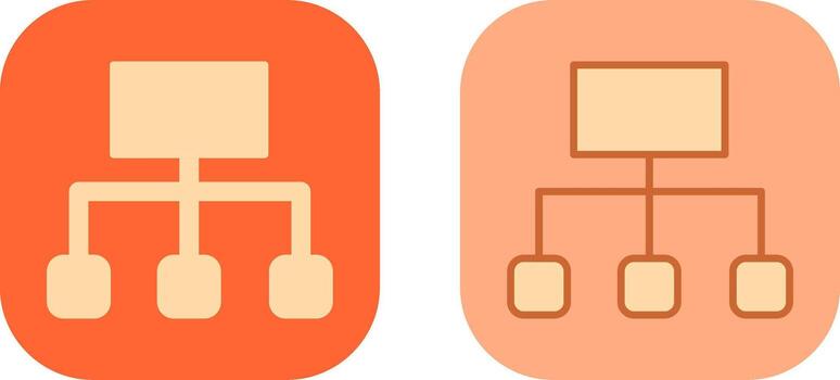 diseño de icono de diagrama de flujo vector