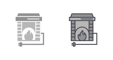 Electric Fireplace Icon Design vector