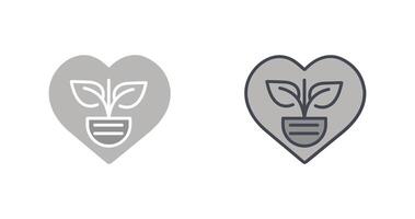 Ecology Heart Icon Design vector