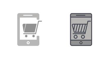 móvil compras icono diseño vector