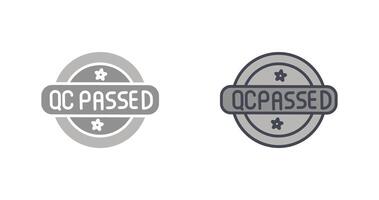 QC Passed Icon Design vector