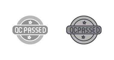 QC Passed Icon Design vector