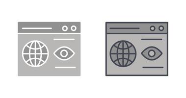 Web Visibility Icon Design vector