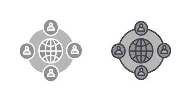 Company Network Icon Design vector