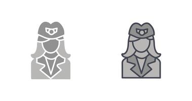 Flight Attendant Icon Design vector