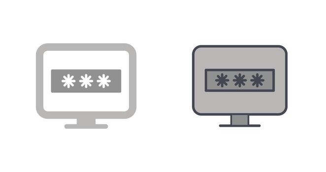 System Password Icon Design vector