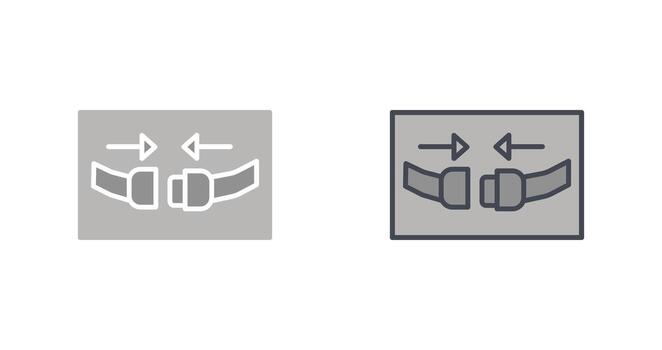 diseño de icono de cinturón de seguridad vector