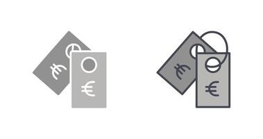 Euro Tag Icon Design vector