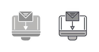 Mail Upload Icon Design vector