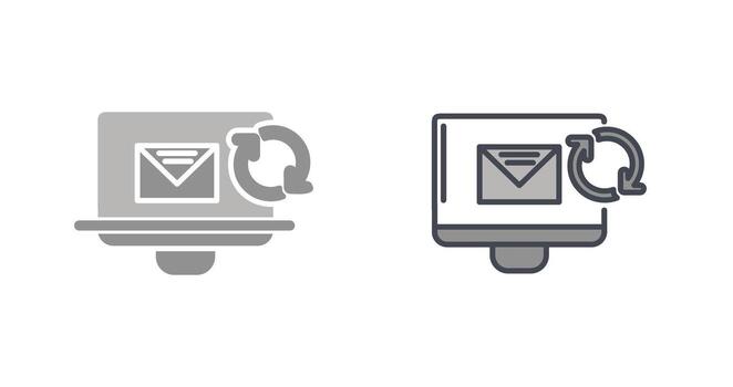 actualizar correo icono diseño vector