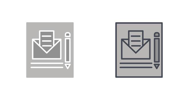 Mail Edit Icon Design vector