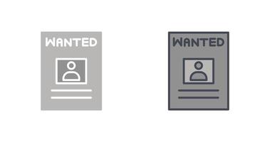 Wanted Poster Icon Design vector