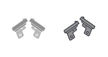 dos pistolas icono diseño vector