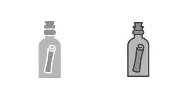 Scroll in Bottle Icon Design vector