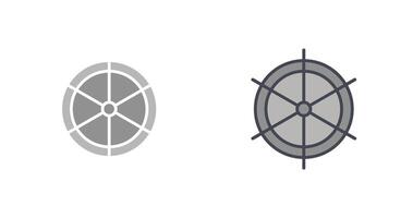 Ship Helm Icon Design vector