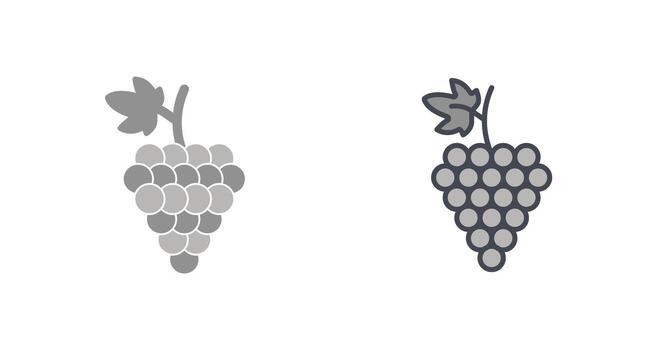 diseño de icono de uvas vector