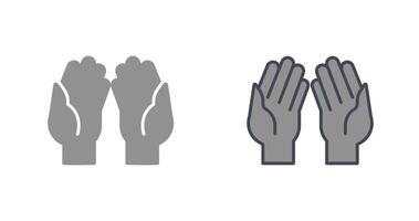 Orando manos icono diseño vector
