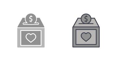 Charity Box Icon Design vector