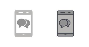 Double Message Bubble Icon Design vector