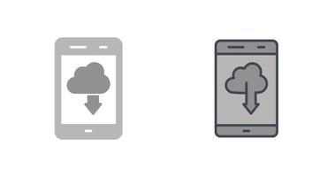 Cloud with Downward Arrow Icon Design vector