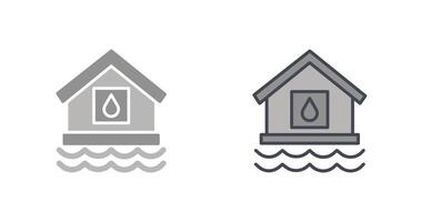 agua casa icono diseño vector