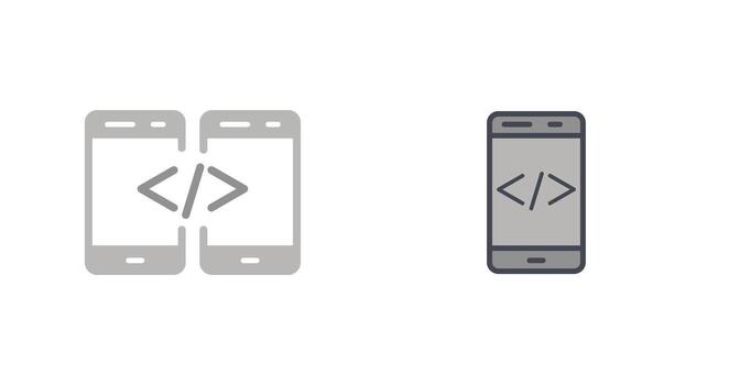 código icono diseño vector