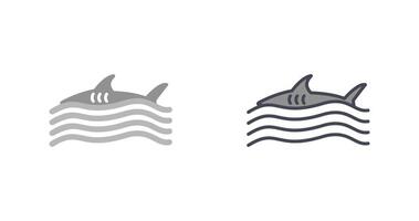 Dangerous Shark Icon Design vector