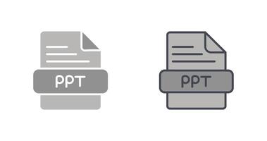 ppt icono diseño vector