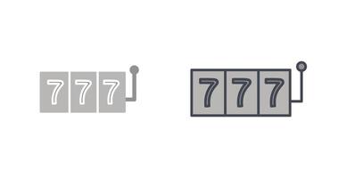 Slot Machine with Sevens Icon Design vector