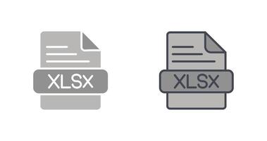 XLSX Icon Design vector