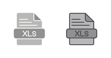 XLS Icon Design vector