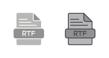 rtf icono diseño vector