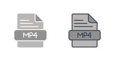 MP4 Icon Design vector