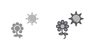 Flower in sunlight Icon Design vector