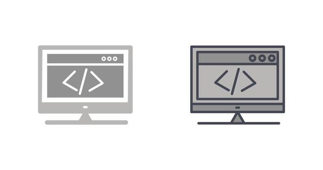 HTML Coding Icon Design vector