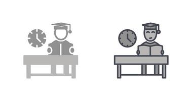 Studying on Desk I Icon Design vector