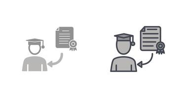 Receiving Diploma Icon Design vector